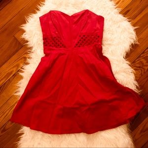 Fuchsia Strapless Sweetheart Neckline Dress